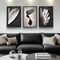 Framed Modern Black and White Abstract Wall Art for Living Room, Large Bright Style 3 Piece Wall Decor, Artwork for Walls, Paintings Pictures for Bathroom, Kitchen, Dining, Office 16x24 Inch